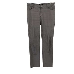 Lafayette 148 Jeans Gray Metallic Silver Slim Leg Pants Womens Size 8 Mid Rise